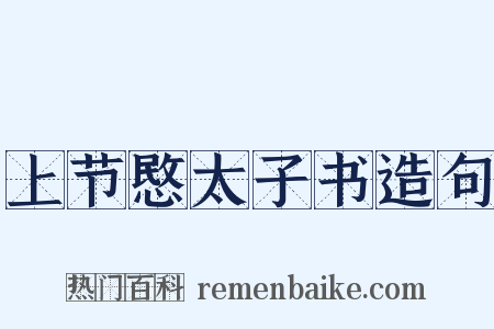 上节愍太子书造句是什么意思的图片